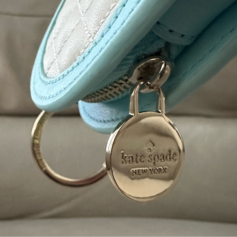 NEW KATE SPADE TENNIS RACKET COLLECTIBLE QUILT LEATHER COIN PURSE KEY BAG CHARM - Picture 4 of 9